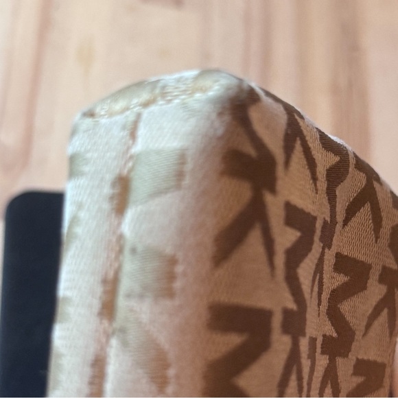 Michael Kors MK Logo Wristlet Shoulder Bag | Beige Tan Canvas - Picture 10 of 11